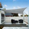 AXT SHADE Tenda a Vela Ombreggiante Impermeabile Rettangolare 2,5x3,5m Tenda da Sole Parasole e Protezione Raggi UV per Esterno Terrazza Giardino-Grigio Chiaro