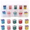 CGEAMDY 10 Pezzi Fusibili Quadrati, Fusibile a Blocchetto 20A 30A 40A 50A 60A, Kit Di Fusibili per Assortimento Automobilistico a Forma Quadrata, Fusibili a Blocchetto Ricambio per Camion Auto