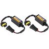 Qiilu Decodificatore LED, decodificatore in PVC e metallo per H8/H9/H11 C12 LED Lampada fendinebbia Anti-sfarfallio Flash Error Canceler