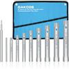 DAKCOS 10PCS Set di chiavi metriche con barra tommy, 6-22 mm | Set di 8 chiavi a tubo candela con tommy bar per lavabo, chiave 6-7, 8-9, 10-11, 12-13, 14-15, 16-17, 18-19, 20-22 mm
