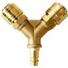 gvivej Distributore ad attacco rapido, Nw 7,2 1/4 raccordo aria compressa distributore aria compressa a 2 vie, interruttore aria compressa con filettatura esterna