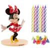 dekora | Candela Per Torta | Senza Profumo | Kit PVC Minnie Mouse Con 10 Candele | Decorazione Per Torte