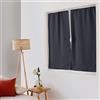 ED ENJOY HOME Tenda oscurante con passante, passante, grigio scuro, 60 x 120 cm, 100% poliestere, tessuto certificato Oeko-TEX, collezione liquirizia