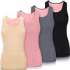 Neer Top Intimo da Donna in Pile Calda Canotta Cami Intimo Termico in Cotone per Donne Canotta Senza Maniche (Colori Misti, 4)