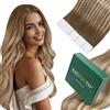 Easyouth Biadesivo Per Extension Capelli Veri Biondo Ombre Biadesive Humna Hair Extension Balayage Marrone Scuro Medio Biondo Chiaro Estensioni Capelli Veri Biadesivo Invisibile #3/8/22 35cm 40g 20pz