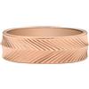 Fossil Anelli a fascia da donna in acciaio inossidabile, Rosa Rame, 5