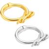 PH PandaHall 2pz Anelli di Chiusura in Argento Sterling 925 Fermaglio per Accorciare Collane, 6mm Chiusura di Estensione in Argento e Oro per Catene Pendenti Braccialetti Fai Da Te