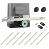 CO-Z 280W Kit Automazione Cancello Scorrevole, Motore Cancello Scorrevole per Porte Fino a 600kg 12m con 2 Telecomandi, Cremagliera 8x0.5M e Sensori a Infrarossi per Casa Giardino Garage