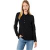 Tommy Hilfiger Polo a Maniche Lunghe da Donna, Nero, M