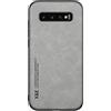 Kepuch Silklike Cover per Samsung Galaxy S10 - Custodia Case Piastra Metallica Incorporata per Samsung Galaxy S10 - Grigio