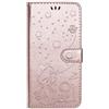 JZ [3D Cat & Bee Custodia for per Xiaomi Redmi K20/Redmi K20 PRO/Mi 9T Protective Phone Wallet Flip Cover Custodia [Magnetic & Wrist Strap] - Pink