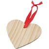 Decorazioni natalizie in legno a forma di cuore Einar personalizzate o neutre