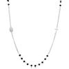 Aka Gioielli® - Collana Rosario Cristalli Neri in Argento 925 con Medaglia Madonna Miracolosa e Croce - Girocollo per Donna e Uomo lunghezza regolabile