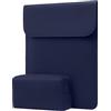 MOSISO 13 Pollici Custodia Laptop, 13 Pollici Borsa PC Compatibile con Air M4 M3 M2 M1 2025-2018 / Pro M2 M1 2025-2016, Custodia Finta Pelle Scamosciata con Borsa Piccola, Navy Blu