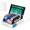 ideallife Stazione di ricarica per più dispositivi, multi USB a 7 Porte Caricatore Con 7 cavi di ricarica corti, compatibile con iPhone iPad tablet