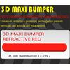 4R Quattroerre.it 12555 Bumper Paracolpi Universali per Auto, 40 mm x 47 cm, Rosso Rifrangente, 2 Pezzi