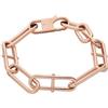 Fossil Bracciale a catena Heritage D-Link da donna in acciaio color oro rosa, JF04671791, Oro Rosa