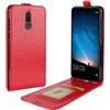 HualuBro Cover Huawei Mate 10 Lite, Flip Case in PU Pelle Premium Portafoglio Cover [Slot Carte] [Chiusura Magnetica] Leather Wallet Phone Custodia per Huawei Mate 10 Lite (Rosso)