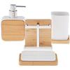 Sweet Home Collection, Accessori da bagno collezioni uniche moderno classico contemporaneo decorativo bellissimo design per vasca da bagno doccia, set da 4 pezzi, Ritz