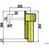 Testa timone a piastra angolata 12°