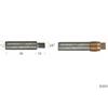Anodo barrotto+tappo caterp.12x40mm zn