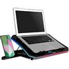 KROM Base di raffreddamento portatile - Base di raffreddamento per laptop fino a 19, 6 ventole, RGB, supporto per smartphone, display LCD e HUB USB, nero
