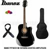 Ibanez PF15ECE BK chitarra acustica Amplificata nera + tracolla + borsa