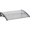 Outsunny Tettoia Moderna in Policarbonato, Alluminio e PP per Balconi, Finestre e Porte, 110x60x18 cm|Aosom