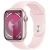Apple Smartwatch Apple Watch Series 9 GPS 45mm Cassa in alluminio con cinturino sportivo M/L Rosa chiaro [MR9H3]