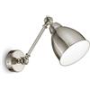 Ideal Lux NEWTON AP1 Lampada a parete una luce NICHEL. Lampadine LED compatibili in omaggio- Ideal Lux 016399