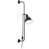 Ideal Lux SHOWER AP1 NERO Parete Montatura in metallo verniciato opaco L.89 x H.16 x P.35 cm max 1 x 60W E27-Ideal Lux IL 179643