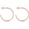 day berlin day.berlin Orecchini a cerchio da donna Round, diametro 3cm, Creoli rotondi in acciaio inox placcato oro 18k, argento e oro rosa