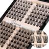 LASHVIEW Lash Cluster 144 Pz Mega Volume Estensioni delle ciglia Riutilizzabili Singole Look Super Thin Band & Soft