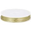 Beebeecraft Filo per Artigianato, Calibro 24, 0.5 mm, 50 Metri, per La Creazione di Gioielli, Placcato in Oro 14K, 164,(5) m, Rotondo, Lucido, Resistente All'Ossidazione, Pieghevole, in Metallo, Rame