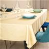 Flowen Tovaglia Elegante 100x140 Beige Cotone Satin Tovaglie Copri Tavolo da Interno Quadrata Piccola per Occasioni Natale Festività Natale da Tavola Giardino Esterno