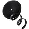 GORGECRAFT 5m*8mm*1mm Strisce di Vera Pelle Cavo di Cuoio Piatto Cinturino In Pelle Nera Bovina Stringa Intrecciata Corda per Braccialetti Collana Creazione di Gioielli Cinture Laboratorio