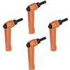 QUARKZMAN 4pz Regolabile Serraggio Leva Maniglie M5 x 16mm Maschio Filettatura Bullone Manopole Girevole Vite blockggio Rapido Rilascio Cricchetto Pulsante Maniglia, Arancione