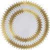 Kare Specchio di Design a energia Solare, Grande Specchio Dorato, da Parete, Rotondo, 132 x 132 x 5 cm (A x L x P)