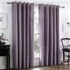 Dreams & Drapes Dreams 'n' Drapes Set Copripiumino Reversibile Singolo Hanworth", Motivo con Foglie Disegnate in Grigio, a Righe, Colore: Carbone, Heather, 66x72 (168 x 183 cm) Eyelet Curtains