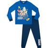 SONIC THE HEDGEHOG Pigiama Sonic | Pigiama Interi Bambini | Pigiamoni Ragazzi | Blu 5-6 Anni