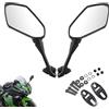 AULESSE Specchietti Moto E57 Omologati, Universale Moto Specchietto Retrovisore per CBR600 CBR900 CBR1000 F4 HYOSUNG GT125R GT250R GT650R GT650S ecc