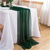 CHUQING Runner da Tavolo Chiffon Decorativa Runner Tavola Verde Scuro