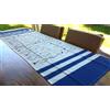 Pago Poco Runner Striscia per Tavolo misura.45x140cm.Fantasia MARE e PESCI 100%Cotone MADE IN ITALY !!