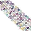 OLYCRAFT 192 perline in fluorite naturale da 4 mm, sfaccettate arcobaleno, rotonde, sfuse, distanziatori sfusi per la creazione di bracciali, collane e gioielli, foro: 0,5 mm