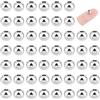 UNICRAFTALE 100 pz 6mm Perline Distanziatore Rotondo Perline Allentate in Acciaio Inossidabile Perline Distanziatore Piccolo Foro Metallo Perline Superficie Liscia alla Ricerca Gioielli, Hole 2~3 mm
