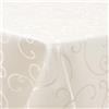 Homaxy Tovaglia lavabile, rettangolare, 130 x 160 cm, in poliestere, jacquard, decorazione da tavolo, antimacchia, facile da pulire, beige