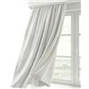 BEAUTEX Tenda in Velluto con Nastro Arricciato a U, Tenda in Velluto Oscurante e Opaca, 300 x 245 cm (Larghezza 300 cm, Altezza 245 cm, Bianco)