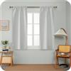 GIRASOLE HOME Coppia Tende Barbados Termiche Totalmente Oscuranti 2 Pannelli da 90x150cm con Tasca, Greige