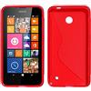 ebestStar - Cover Compatibile con Nokia Lumia 630 Custodia Protezione S-Line Design Silicone Gel TPU Morbida e Sottile, Rosso [Apparecchio: 129.5 x 66.7 x 9.2mm, 4.5'']