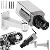 Retoo Telecamera Di Sorveglianza Finta con LED Lampeggiante, Videocamera Fittizia CCTV, Dummy Cam, Fotocamera di Sicurezza Domestica, Montaggio a Parete, 15,5 x 7 x 22,2 cm
